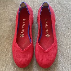 Rothy’s flats red 7.5